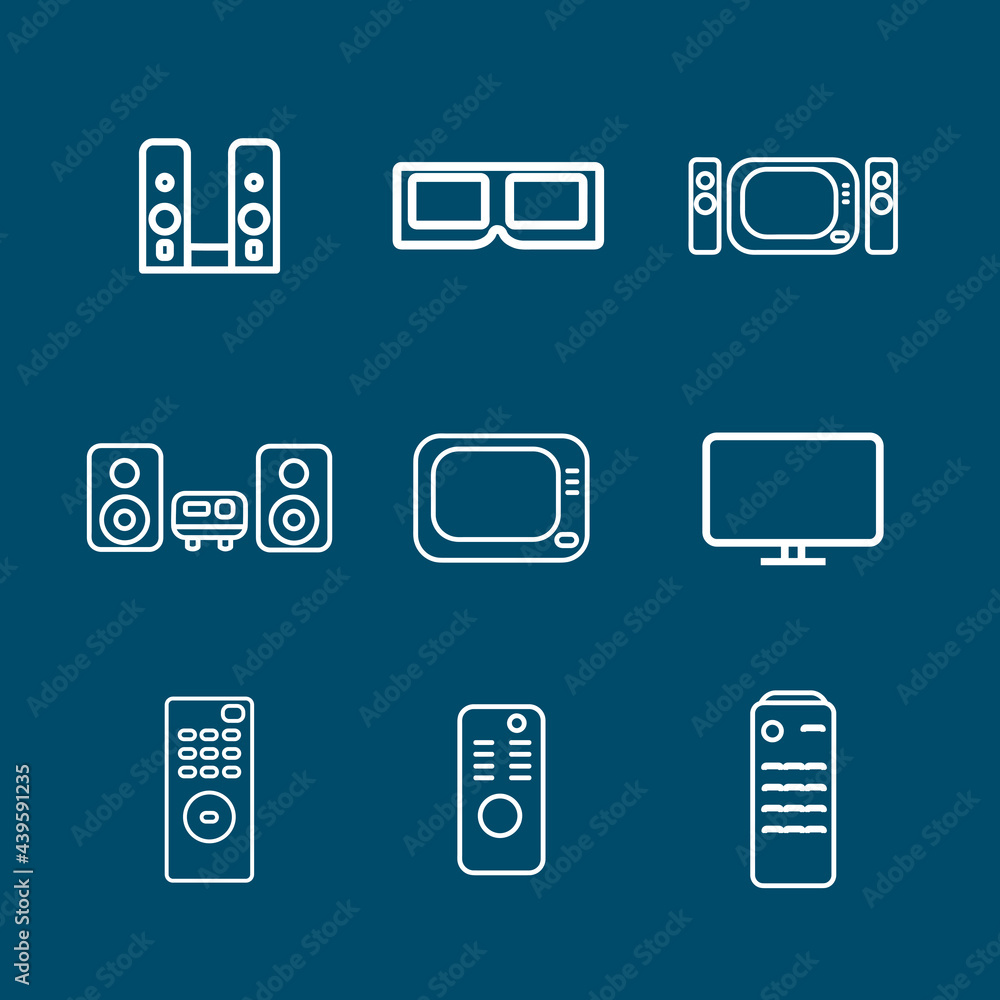 remote control,, tv, home theater, sound system line icon set. remote control,, tv, home theater, sound system line icon set. remote control,, tv, home theater, sound system line icon set. remote control,, tv, home theater, sound system line icon set.
