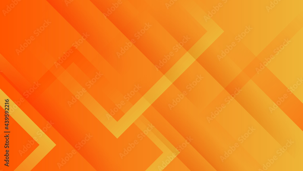 Orange yellow red gradient geometric shape background with dynamic square lines abstract 