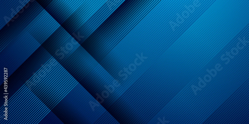 Simple minimal 3d dark blue abstract business presentation background with light stripes and overlap layers. Abstract gemoetric pattern luxury dark blue background 