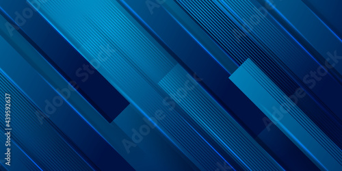 Simple minimal 3d dark blue abstract business presentation background with light stripes and overlap layers. Abstract gemoetric pattern luxury dark blue background 