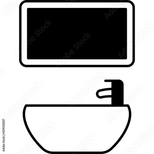 Bathroom washstand icon