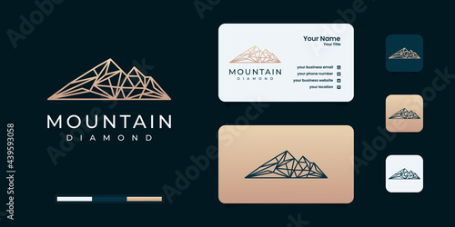 mountain and diamond logo design inspiration