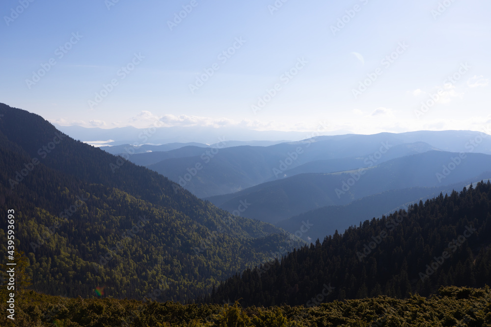 Mountains in summer. Outdoor wonderland or hiking scenery background Mountains in summer. Outdoor wonderland or hiking scenery background