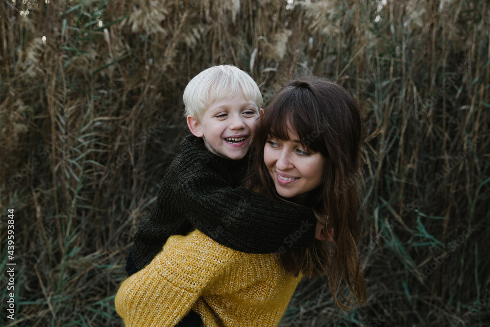 Happy mother and son Happy mother and son
