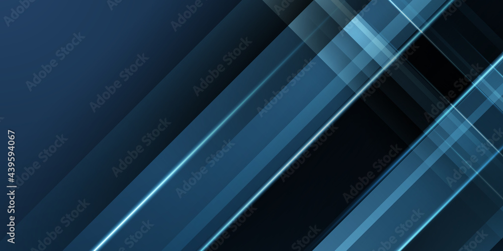 Obraz premium Blue abstract background with glowing dots 3d luxury style. Blue abstract light stripes background. Abstract blue background poster with dynamic. technology network Vector illustration. 