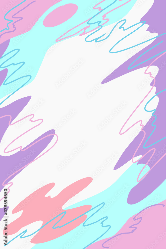 Abstract background in lilac and blue tones.
