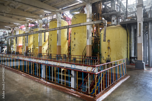View at interior of seedy sugar factory