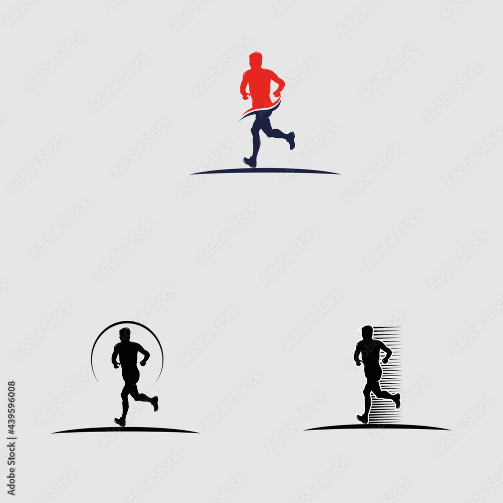 Relay race logo design inspiration Stock Vector Adobe Stock