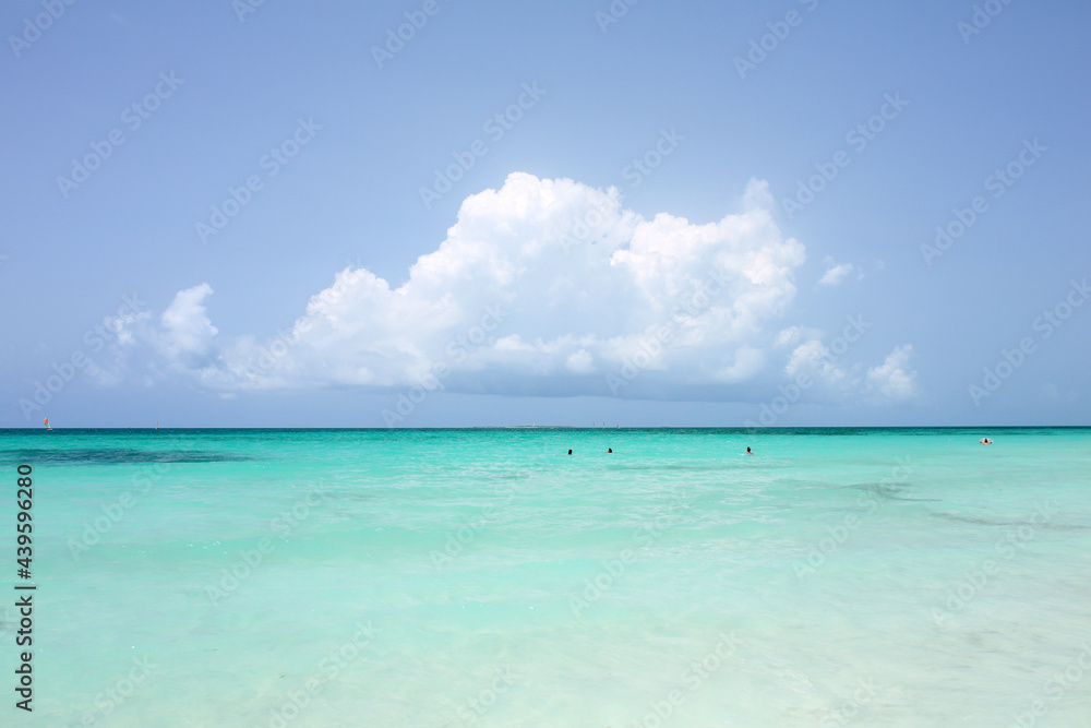 View of the Caribbean Sea in Cuba