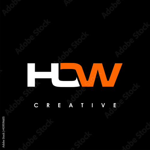 HOW Letter Initial Logo Design Template Vector Illustration