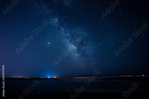 Galaxy in the night in Qinghai province, China.