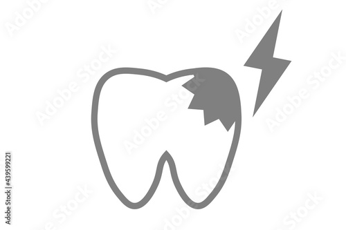 虫歯　ベクター　アイコン