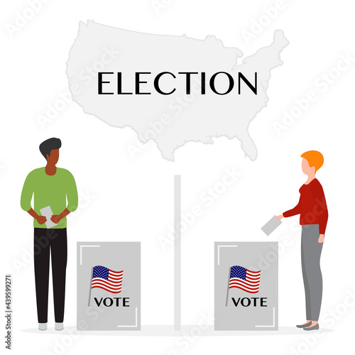 Vote Vector People Presidential Election Campaign
