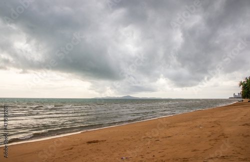 just before the big rain starts on the beach photo