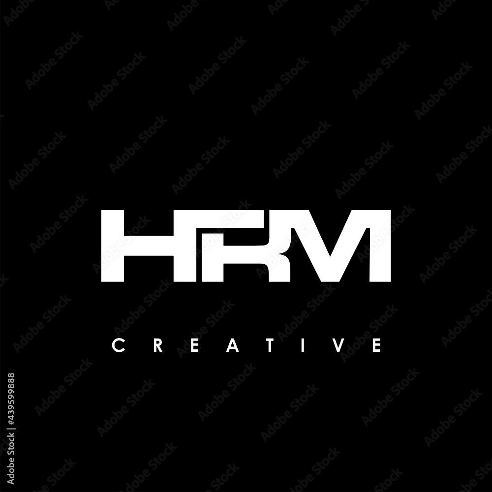 HRM Letter Initial Logo Design Template Vector Illustration