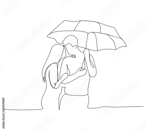 Man and woman in friendly family romantic relationship