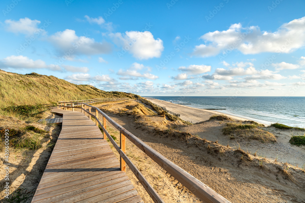 Path along the North Sea coast near Kampen, Sylt, Schleswig-Holstein