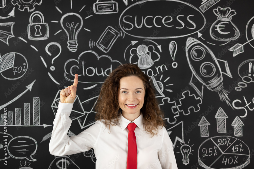 Successful young businesswoman in the office Successful young businesswoman in the office