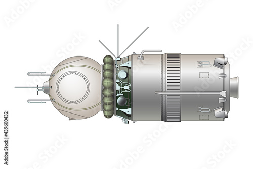 Vostok - last rocket stage with capsula