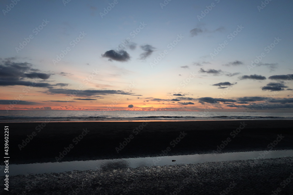 sunset over the sea