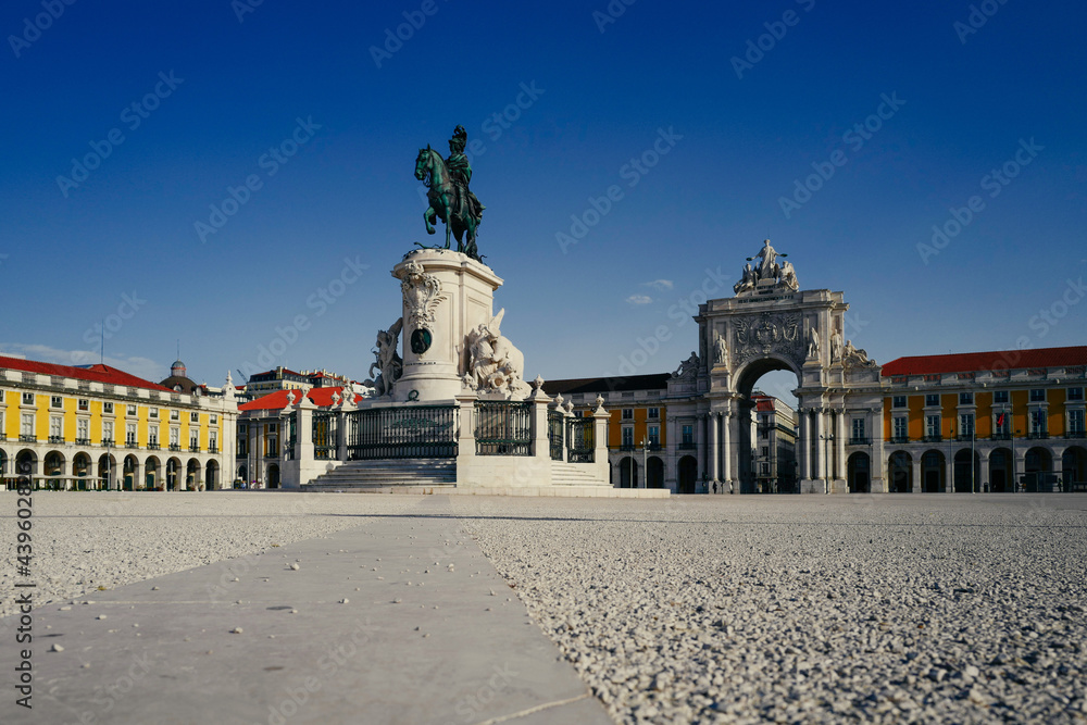 Praca do comercio, tourist place in Lisbon, Portugal