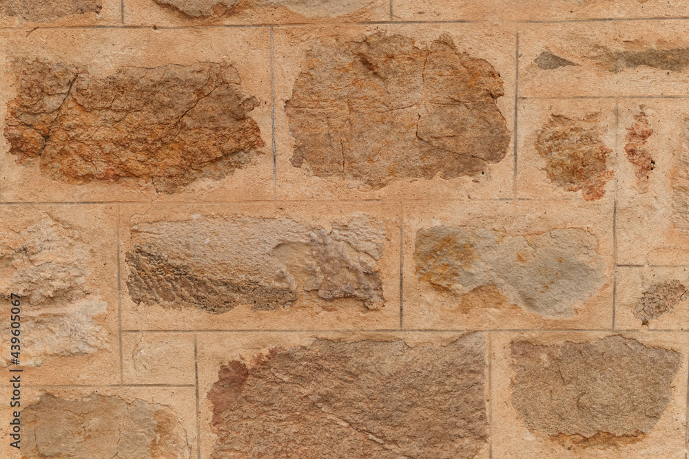 Fototapeta premium Sand Brick Wall Texture Background 