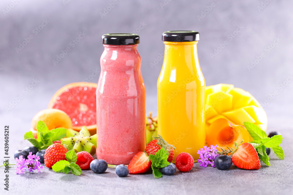 fruit smoothie with fresh fruits fruit smoothie with fresh fruits