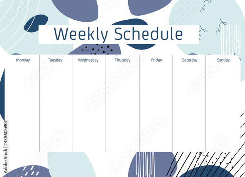 Calendar Weekly Planner Template