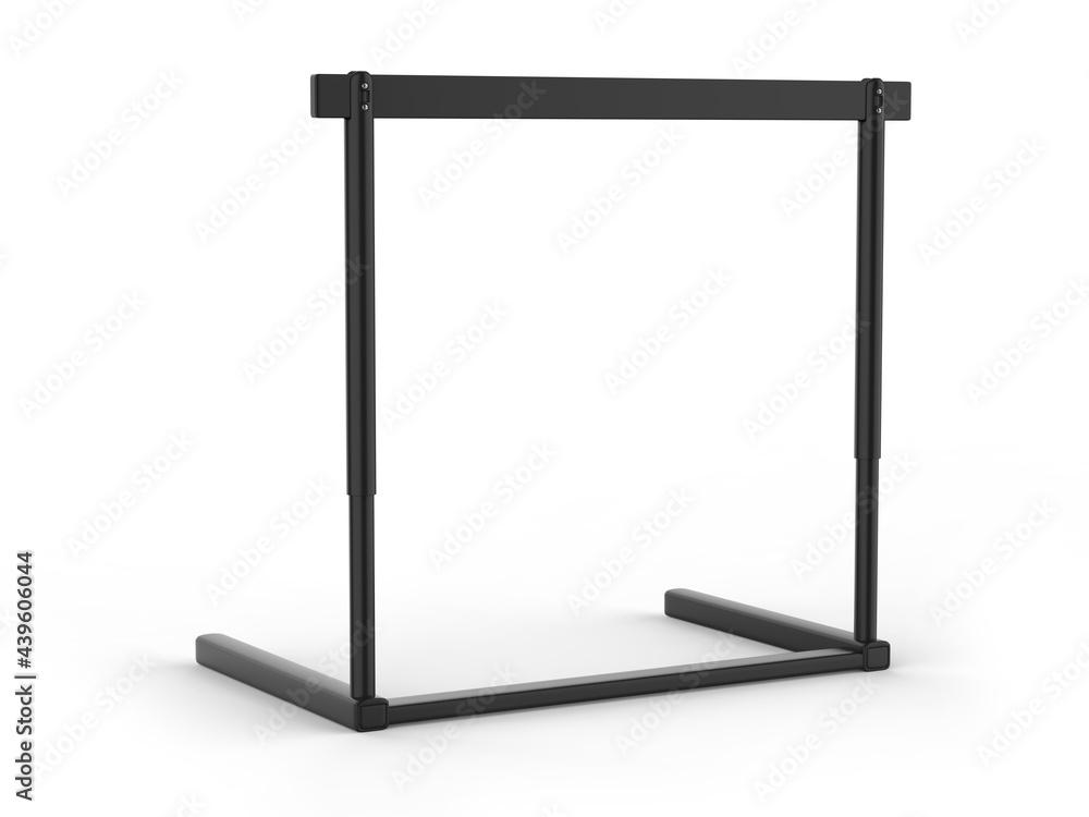 Blank racing hurdle for advertising mockup, 3d render illustration. Blank racing hurdle for advertising mockup, 3d render illustration.