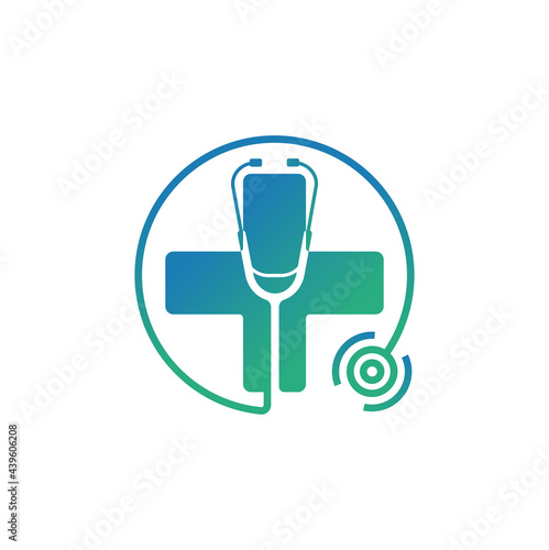 Stethoscope Online Medical Logo Inspiration
