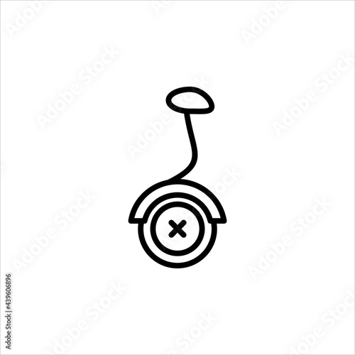 Hoverboard Line Icon In A Simple Style. Vector sign in a simple style isolated on a white background. Original size 64x64 pixels
