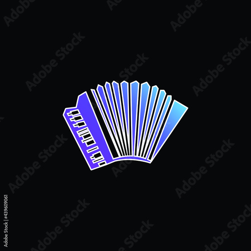 Accordion blue gradient vector icon