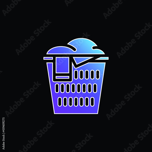 Basket blue gradient vector icon