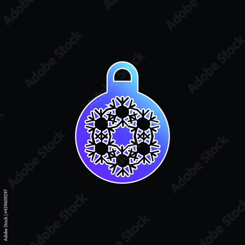 Bauble blue gradient vector icon