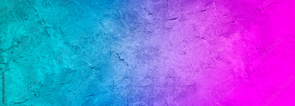 Abstract colorful texture. Multicolor green blue purple pink background. Toned rock texture. Beautiful background with copy space for text, design. Web banner.