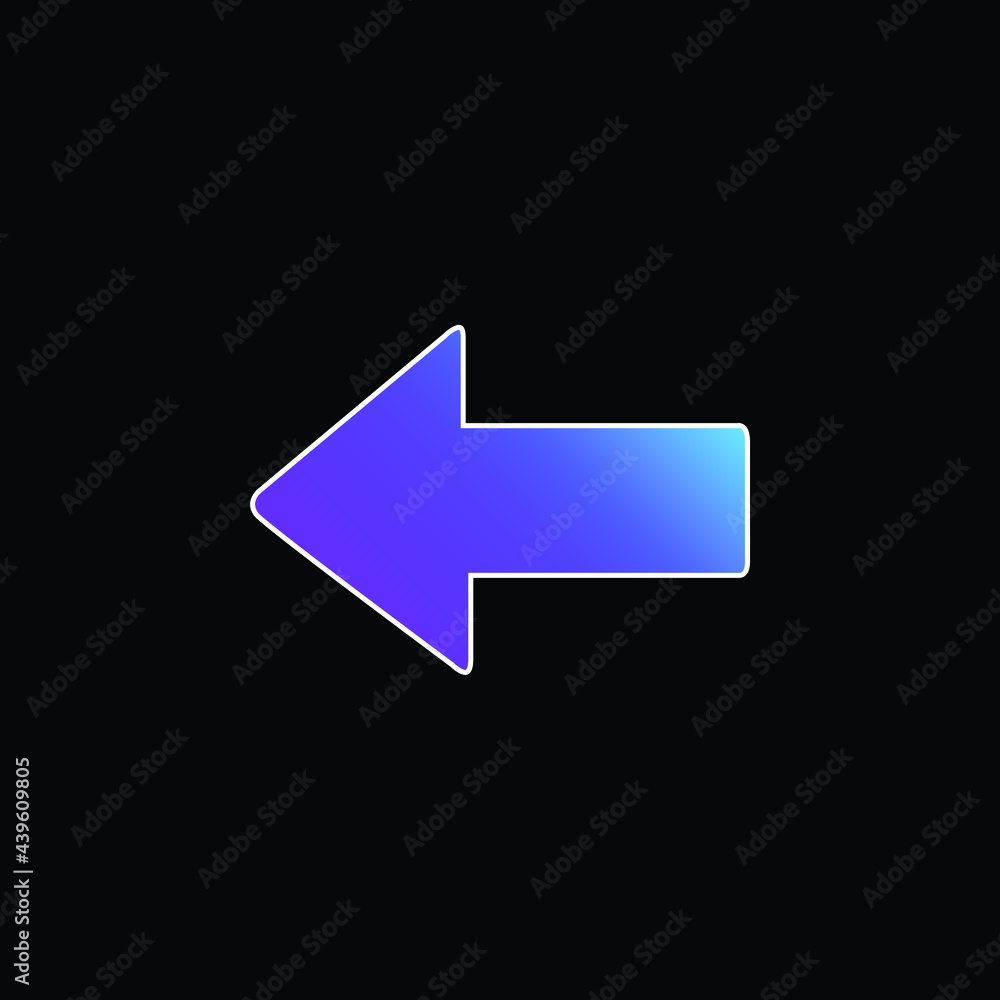 Arrow Pointing To Left blue gradient vector icon Arrow Pointing To Left blue gradient vector icon
