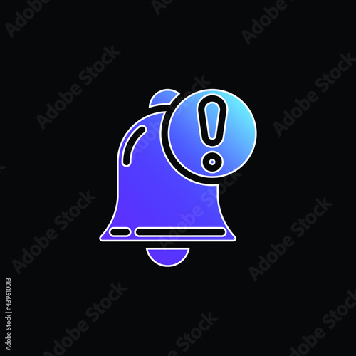 Alarm blue gradient vector icon