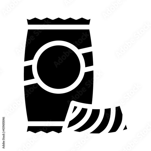 riccioli pasta glyph icon vector. riccioli pasta sign. isolated contour symbol black illustration