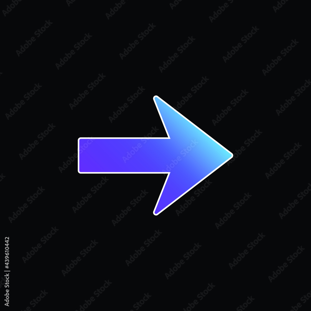 Arrow Pointing To Right blue gradient vector icon Arrow Pointing To Right blue gradient vector icon