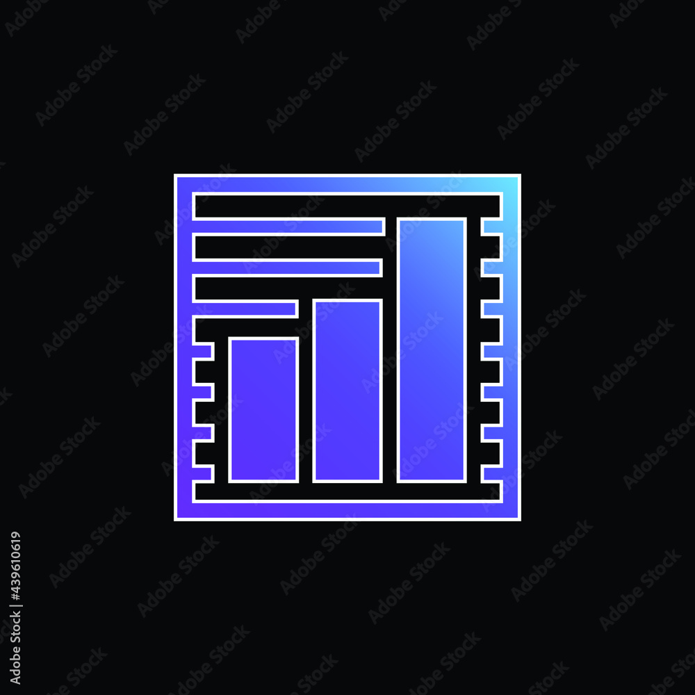 Bars Graphic blue gradient vector icon Bars Graphic blue gradient vector icon