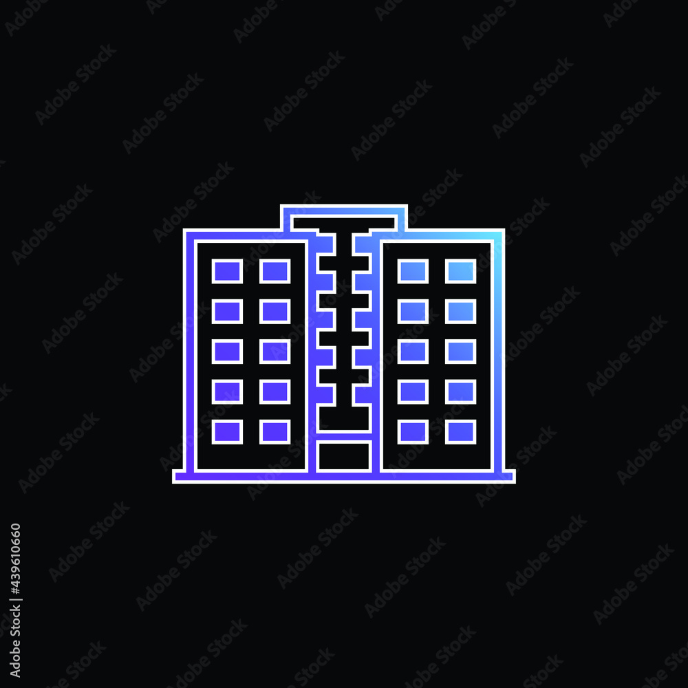 Apartments blue gradient vector icon Apartments blue gradient vector icon
