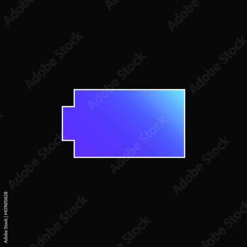 Battery Black Silhouette blue gradient vector icon