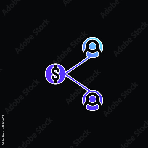 Affiliate Marketing blue gradient vector icon