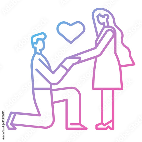 marriage proposal wedding icon