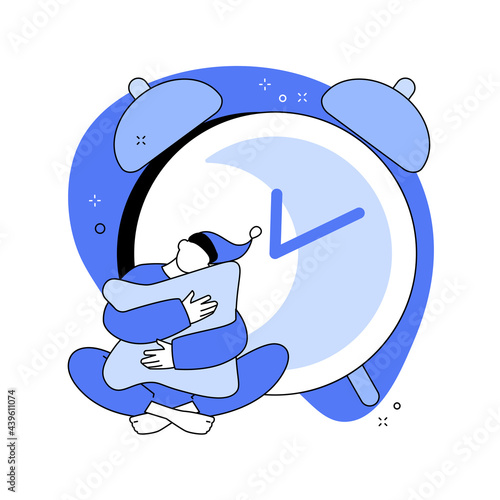 Sleep deprivation abstract concept vector illustration.