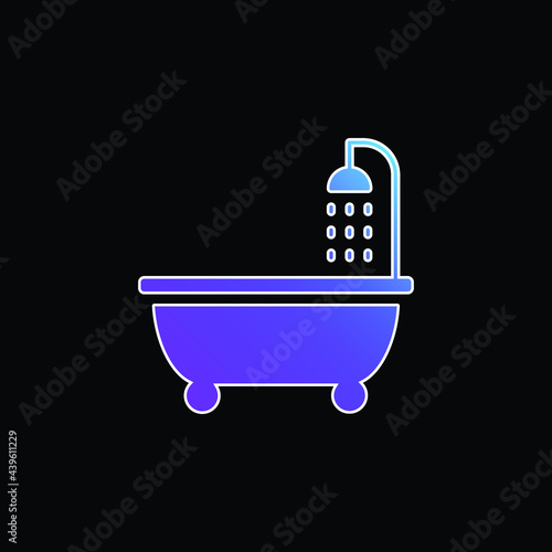 Bathtub blue gradient vector icon