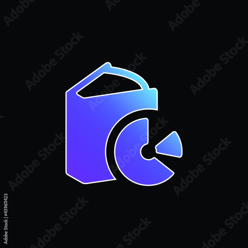 Book With A Cd blue gradient vector icon
