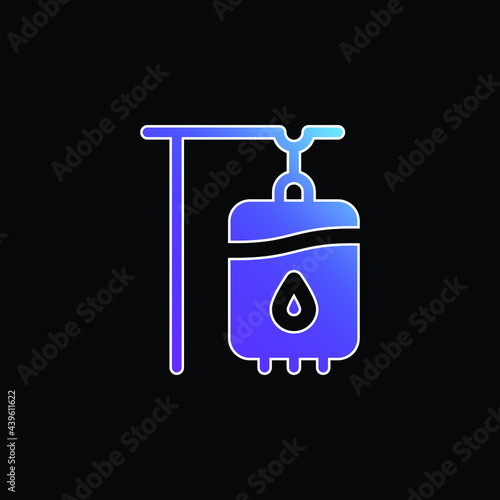 Blood Transfusion blue gradient vector icon