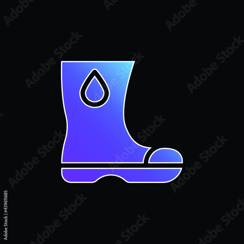 Boots blue gradient vector icon