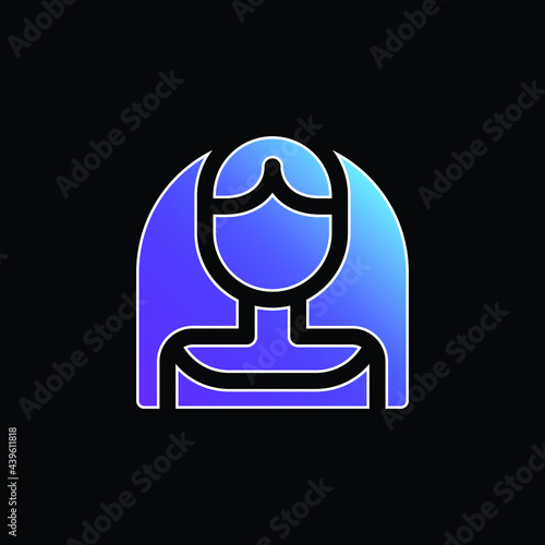 Bride blue gradient vector icon